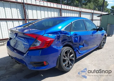 2021 Honda Civic Sport z USA, uszkodzony, nr VIN 2HGFC2F80MH549324